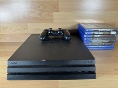 Sony PlayStation 4 PS4 Pro 1 TB Console w 13 Games CUH-7215B Parts/Repair Lot