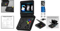 64G Flip Retro Game Console – 5532 Games, Vibration & Magnetic Closure Design