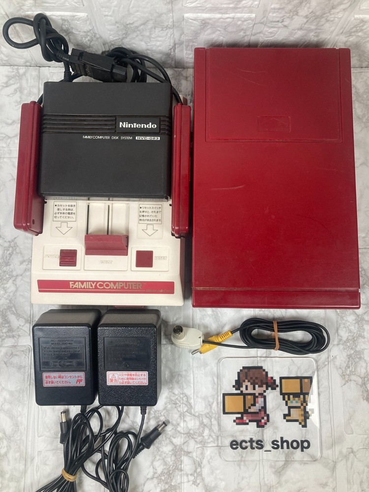 Famicom Disk system Console SET Nintendo New belt Main unit unmodified Mario