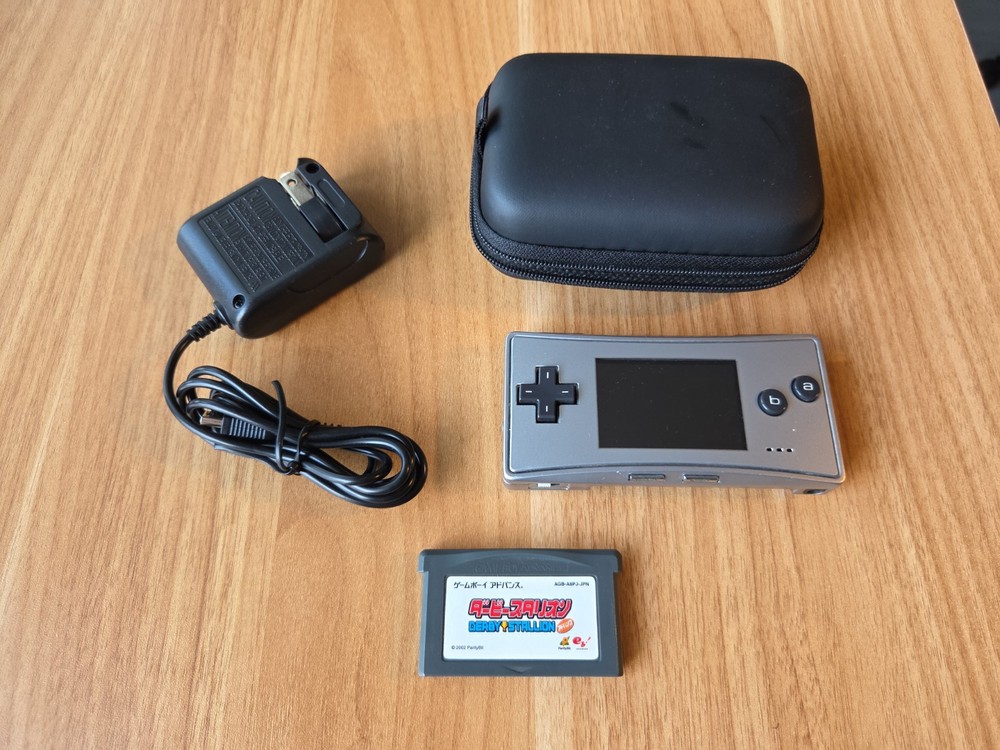 Authentic Silver Nintendo GameBoy Micro Console Good Tested W/ Charger