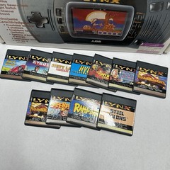 Atari Lynx Gaming System with Original Box Tested and 11 Games Power Cord READ