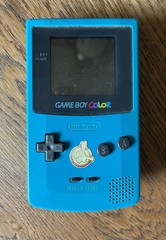 Nintendo GAMEBOY Color Handheld Game Console Opaque Teal Turquoise with gamepack