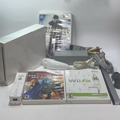 Nintendo Wii Console Gamecube Compatible W/ Controller & 3 Games Tested