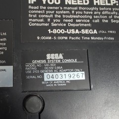 Sega Genesis Bundle Controller Console 4 Games Power Cord MK 1631 Untested PARTS