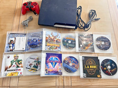 Sony PS3 Slim 320gb Console Bundle W/ Controller plus 6 Games