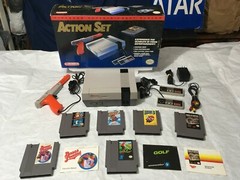 Nintendo *NES Action Set* Console System Original Blue BOX Super Mario 1 2 3 VGC