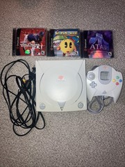 Sega Dreamcast WHITE Bundle, Console, 1 Controller And 3 Games TESTED + WORKING