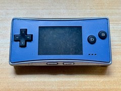 Nintendo Gameboy Micro OXY-001 Pearl Ocean Blue Handheld Console Parts or Repair