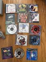 Sony PlayStation PS1 Console Bundle 10 Games + Extras Tasted Working