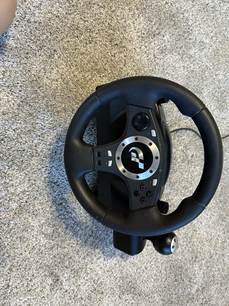 PS2 PS3 Compatible Controller Logitech GT Force Pro Wheel ￼Only With Cord ￼used