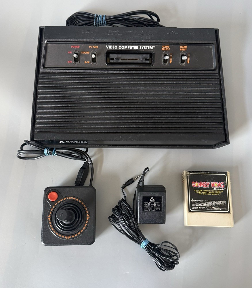 Atari 2600 4-Switch Darth Vader Console — Tested/Working w/ Accessories