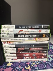 Microsoft Xbox 360 250GB W/ 2 Controllers, 11 Games Fully Tested