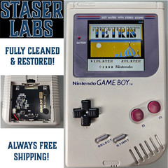 Game Boy DMG-01 IPS Backlit Console with Tetris, USB-C Battery and Case!