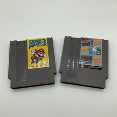 Nintendo NES Original Console Bundle Controller Cables & 2 Mario Games Tested