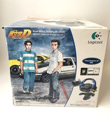 PS2 Logitech GT Force Steering Wheel Initial D Special Stage LPRC-10002 Japan