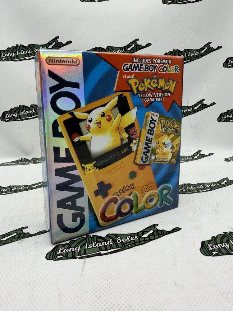 Nintendo Game Boy Color Handheld Console Pokemon Yellow Bundle Sealed Authentic