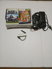 Microsoft Xbox 360 Bundle No Controller, Wireless WiFi Adapter , 2 Games