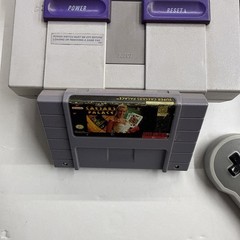 SNES – Super Nintendo Home Console – Gray W/ Cables Game Controller Tested #2906