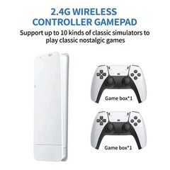 Wireless Retro TV Game Stick Console HDMI Dual Gamepads Plug & Play 64GB 128GB