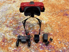 Nintendo Virtual Boy Console and Mario Tennis Bundle New Ribbon Cable Installed!