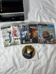 PlayStation 3 80GB Console – Model CECHK01 – With Box – 2 Controllers – 6 Games