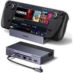 Portable Steam Deck Dock: 4K@120Hz HDMI, USB-A, USB-C & Gigabit Ethernet;]