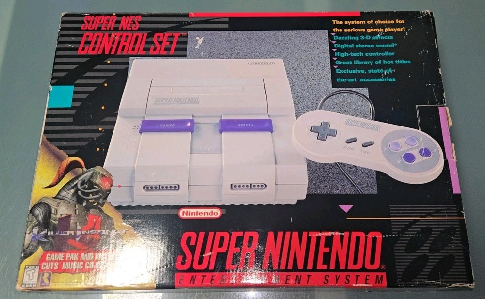 NEW Super Nintendo SNES System Console Killer Instinct, RARE! READ LISTING!