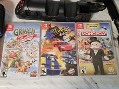 Mint Nintendo Switch OLED Bundle Lot Pro Controller Games Charging Dock Cases +