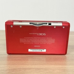 VIDEO! Nintendo 3DS Flame Red USA Seller EUC New Battery/Charger SD + Smash Bros