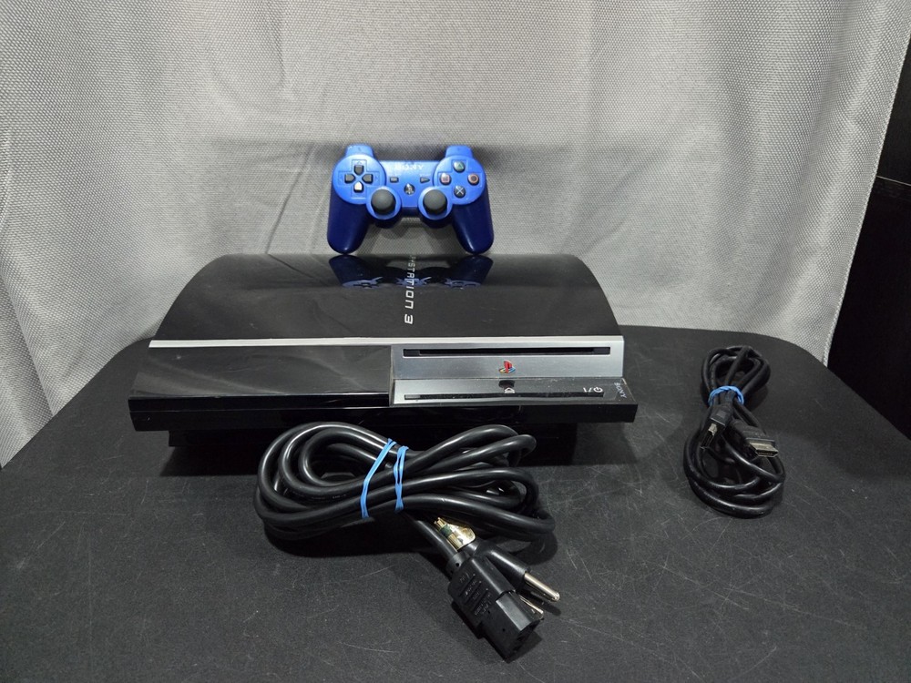 Sony Playstation 3 PS3 Console Bundle With Controller And Cables 40GB CECHG01