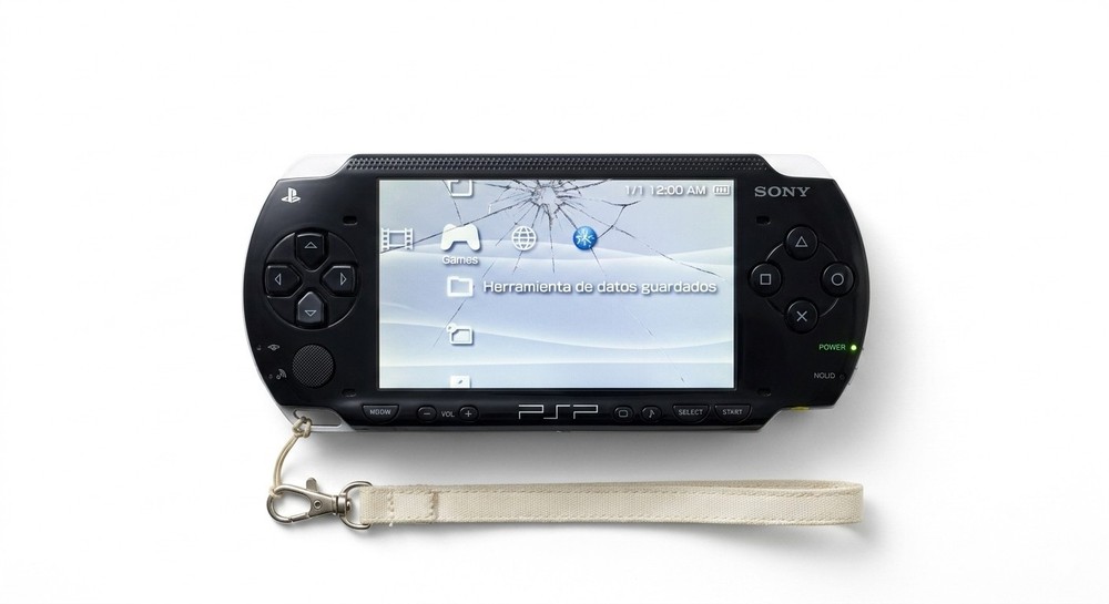 Sony PSP-1001 PlayStation Portable Console Black – Turns On For Parts or Repair