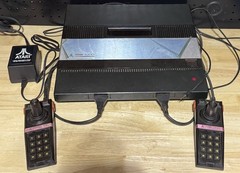 Vintage 80s – ATARI 5200 – 4 Port Black Console + 2 Controllers – Made In Taiwan