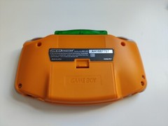 Gameboy Advance Solid Orange IPS V2 MOD 10 Level Brightness Level