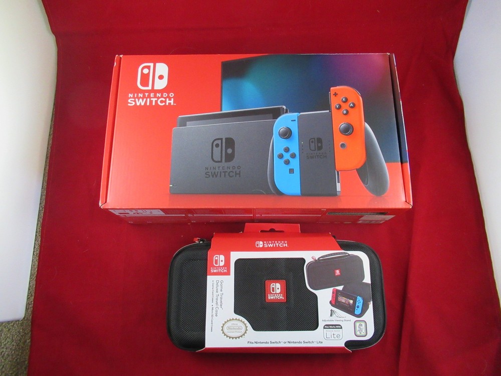 Nintendo Switch 32GB Handheld Console – Neon Red/Blue – In Box /w Wrapping