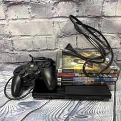 Sony PlayStation 2 Slim PS2 Console SCPH-90001 Bundle / Please Read Description