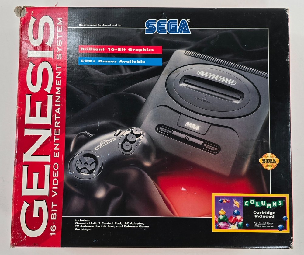 RARE SEGA Genesis Model 2 System [Columns Bundle] CIB, Tested/Working READ DESC.