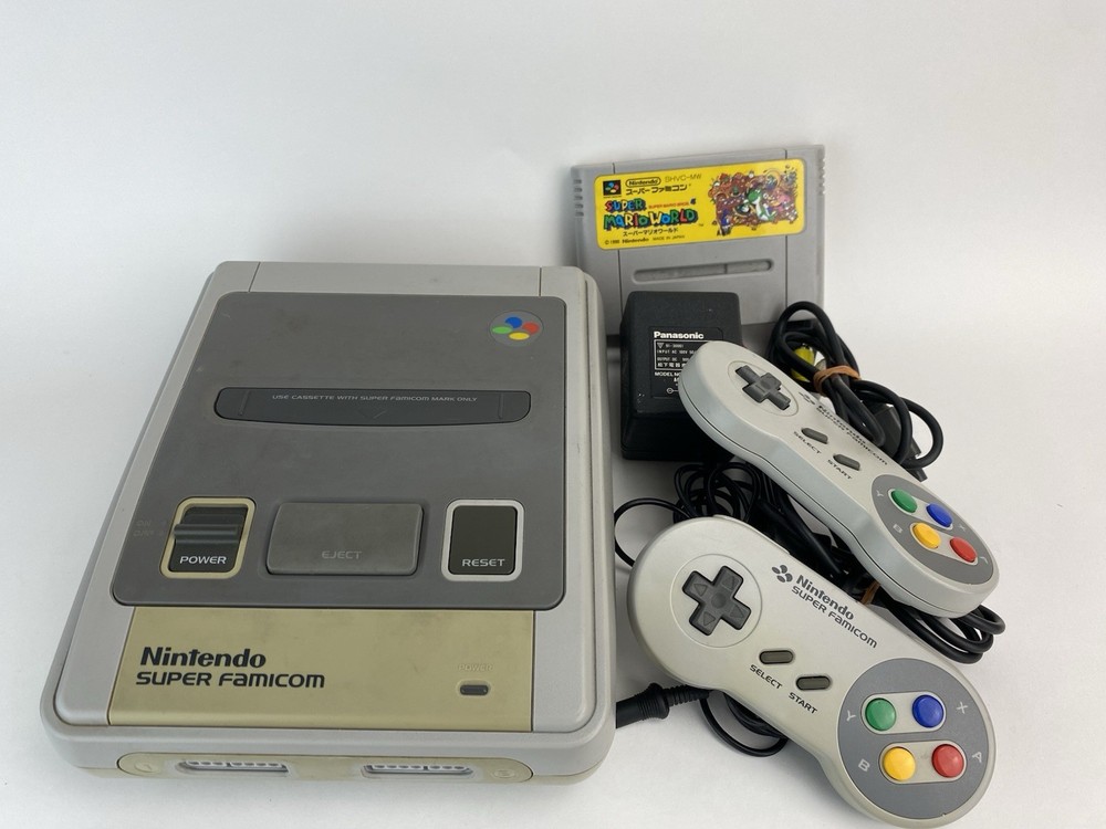 Nintendo Super Famicom SFC Console Tested Working OEM Adapter 2 Controllers Game