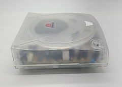 Sega Dreamcast Console System Bundle Clear Case & New Clock Battery HKT-3020