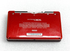 Nintendo 3DS Flame Red Handheld Console System CTR-001 and Charger, TESTED