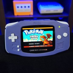 Indigo Game Boy Advance GBA iPS Backlit LCD USB-C 1800 mAh Rechargeable Battery