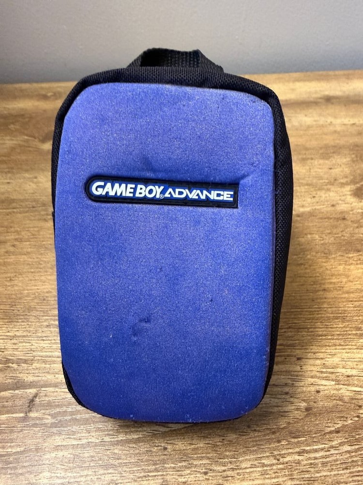Nintendo Game Boy Advance Carrying Case Blue Zippered Travel Bag
