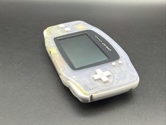 Nintendo Game Boy Advance Console System Clear Glacier Works No Battery Cover