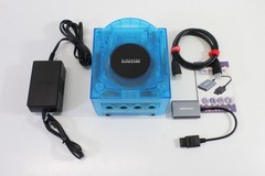 Nintendo Gamecube Console Clear Sky Ice Blue AC S-Video to HDMI NTSC-U/C DOL-001