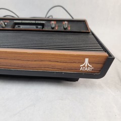 Atari Video Computer System Console 4-Switch Woodgrain CX-2600 Tested Works