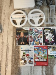 Nintendo Wii Console Bundle Complete + Extra Accessories + 7 Wii Games