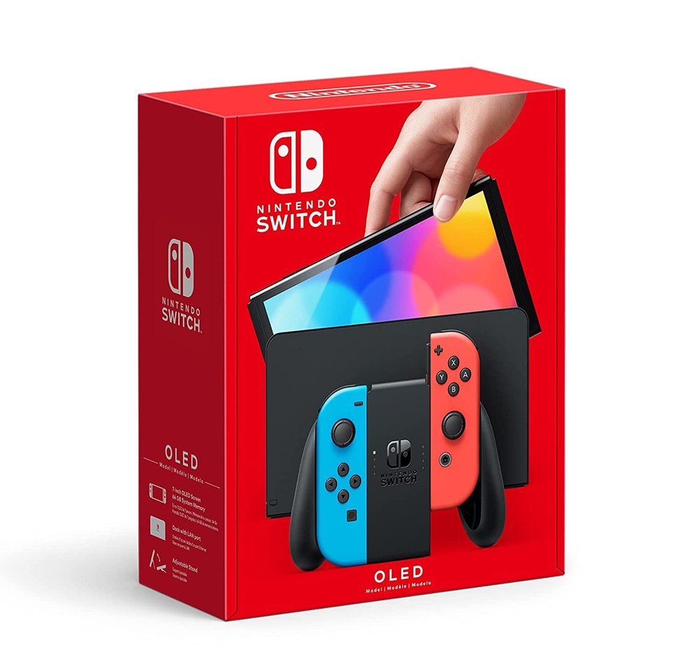 Nintendo Switch OLED Model (Neon Red & Neon Blue Joy-Con – Import with US Plug