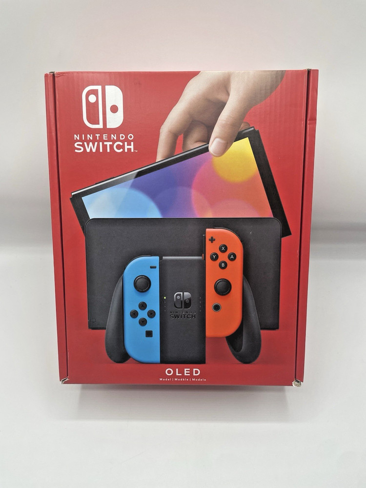 Nintendo Switch Console – OLED Model with Neon Red & Neon Blue Joy-Con Brand New