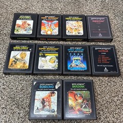Atari 2600 System Bundle with Console, 30 Games, Joystick, Paddles, and More LOT