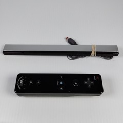 Nintendo Wii RVL-101 Black Console Bundle Controller Nunchuck Cords Sensor Works