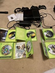 Microsoft Xbox 360 E + 6 Games + 3 Controllers + Necessary Cables